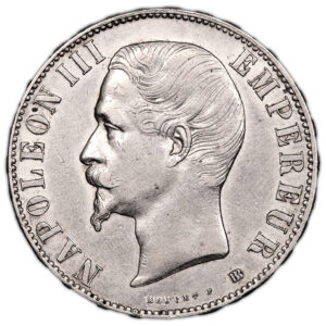 Monnaie France - Napoléon III - 5 francs - 1855 BB Strasbourg-Avers