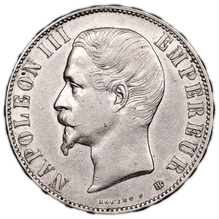 Monnaie France - Napoléon III - 5 francs - 1855 BB Strasbourg-Avers
