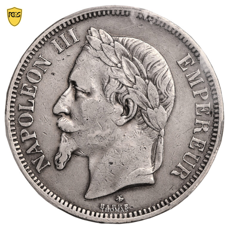 Monnaie France - Napoléon III - 5 francs - 1862 Sans A - PCGS VF 35-Avers