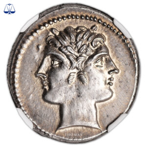 Monnaie Romaine - Anonymous - Quadrigatus - 225-210 BC - Rome - NGC Ch AU★ 5:5-4:5-Avers