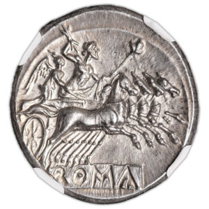 Monnaie Romaine - Anonymous - Quadrigatus - 225-210 BC - Rome - NGC Ch AU★ 5:5-4:5-Revers