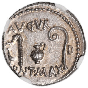 Monnaie Romaine - Jules Cesar - Denier - 46 BC - NGC AU 4-5 5-5-Revers