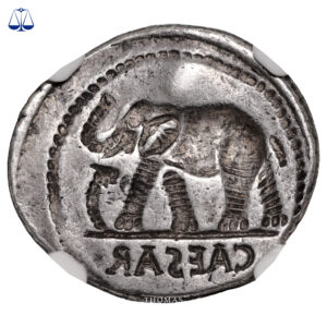 Monnaie Romaine - Jules Cesar - Denier - 49-48 BC - Frappe Incuse - NGC Strike 3:5 - Surface 2:5-Avers