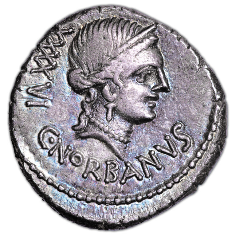 Roman coin - Norbana - Denarius Silver - Rome - 83 BC obverse