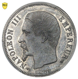 1 franc proof 1855 A - PCGS PF 61 avers