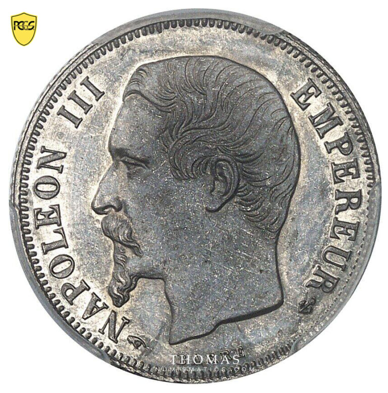 Coin France - Napoléon III - 1 franc 1855 A Paris - Proof - PCGS PF 61 obverse