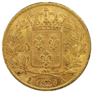 20 francs or Charles X - 1828 A - PCGS AU 58 revers