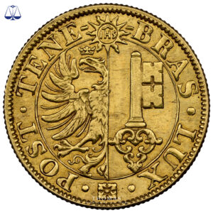 20 francs or suisse Geneve NGC MS 61 avers