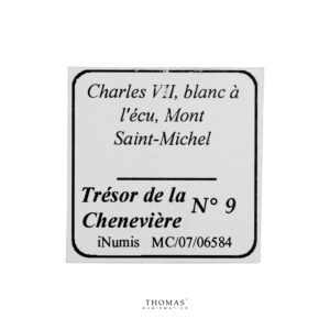 Charles VII - Blanc Mont saint michel - ngc au 58 - Hoard Treasure chenevière tag