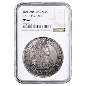 Leopold I - Taler - 1686 Hall - NGC MS 62 slab