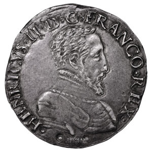 Monnaie France - Henri II - Teston à la Tête Nue - 1553 I Limoges-Avers