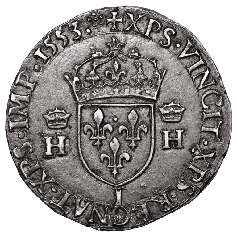 Coin France - Henry II - Teston à la Tête Nue - 1553 I Limoges reverse