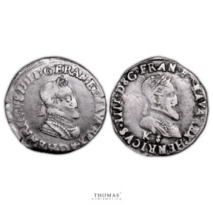 Monnaie France - Henri IV - Demi Franc - 1595 K Bordeaux - 1604 D Lyon-Avers