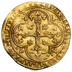 Monnaie France - Jean II le bon - Écu d’or à la chaise - 1351-Revers