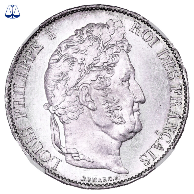 Monnaie France - Louis Philippe Ier - 5 Francs - 1847 A Paris - NGC MS 64 ★-Avers