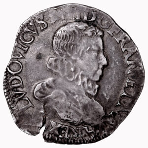 Monnaie France - Louis XIII - Demi Franc Tête nue - 1615 Rennes-Avers
