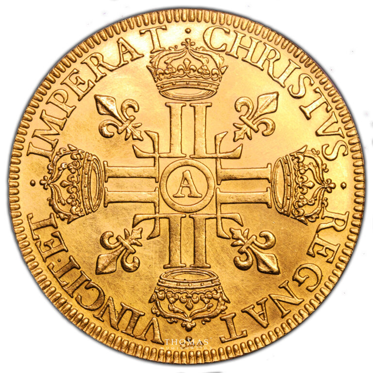 Monnaie France - Louis XIII - Frappe Moderne Monnaie de Paris 10 Louis d'or - 1640 (1972) A Paris - PCGS MS 63-Revers