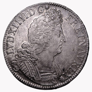 Monnaie France - Louis XIV - Écu aux Insignes - Flan Neuf - 1702 A Paris-Avers