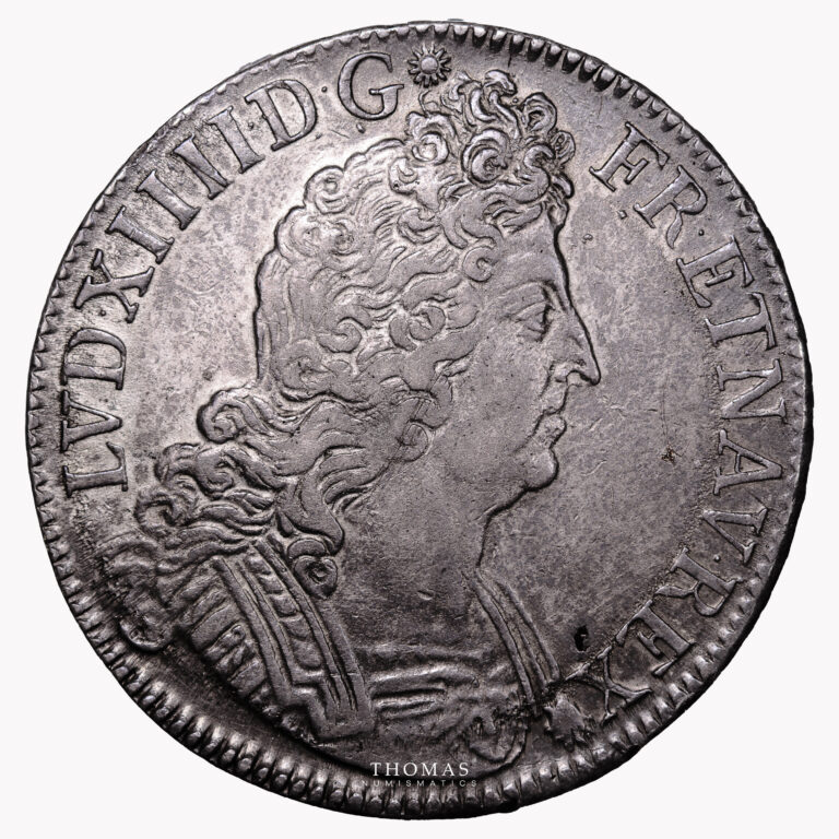 Monnaie France - Louis XIV - Écu aux Insignes - Flan Neuf - 1702 A Paris-Avers