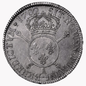 Monnaie France - Louis XIV - Écu aux Insignes - Flan Neuf - 1702 A Paris-Revers