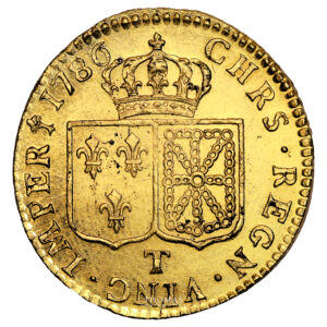 Monnaie France - Louis XVI - Louis d'or à la tête nue - 1786 T Nantes-Revers