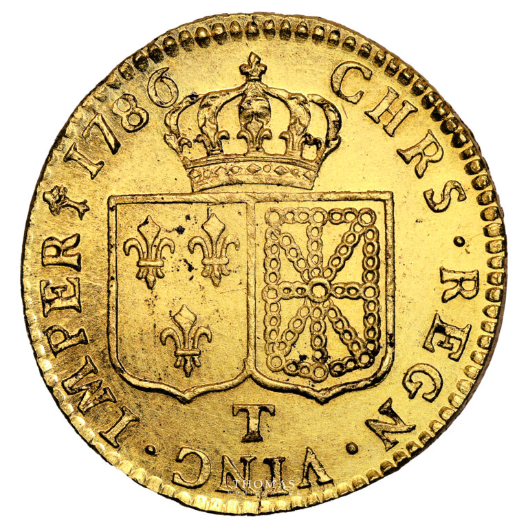 Monnaie France - Louis XVI - Louis d'or à la tête nue - 1786 T Nantes-Revers