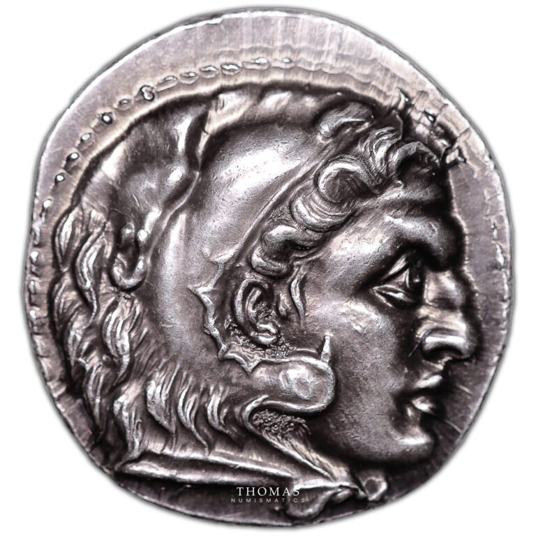 Greek coin - Macedonian Kingdom - Alexander III the great - Drachm - Miletos - ionia obverse