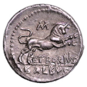 Roman coin - Thoria Lucius Thorius Balbus - Silver Denarius - Roma reverse