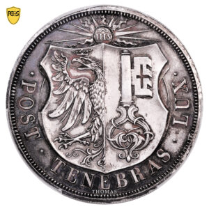 Monnaie Suisse - 10 Francs Argent - Canton de Genève - 1851 - 1 000 exemplaires - PCGS MS 62-Avers