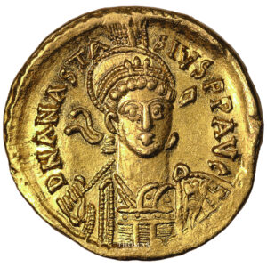 Monnaie Empire Byzantin - Anastase - Solidus or - Constantinople - 491-518-Avers