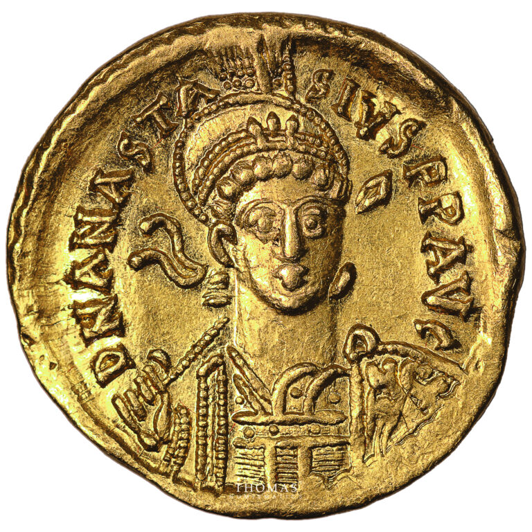 Byzantine coin - Anastasius - Gold - Solidus - Constantinople - 491-518 obverse