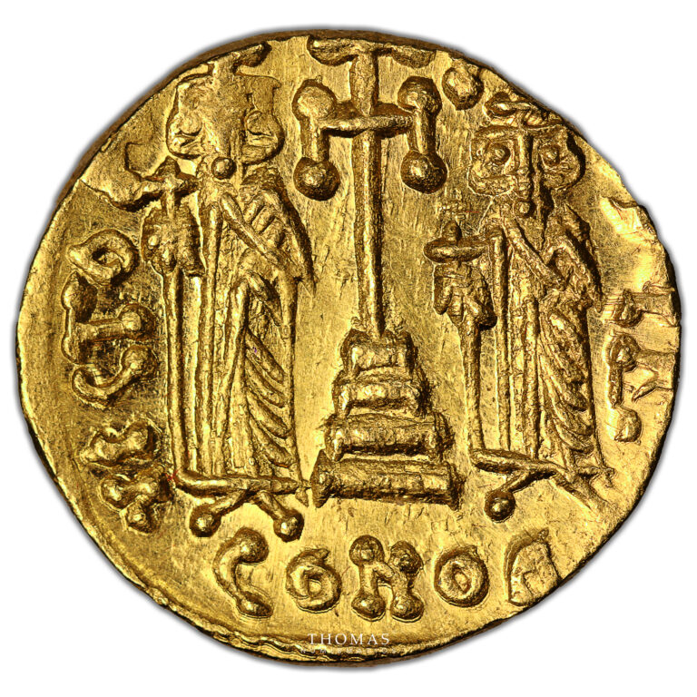 Byzantine coin - Constantine IV - Gold Solidus - Constantinople reverse