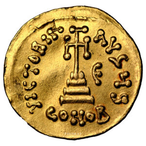 Coin Byzantine - Gold Solidus - Constant II - Constantinople reverse