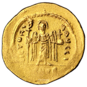 Byzantine coin - GOld Solidus - Phocas - Constantinople reverse