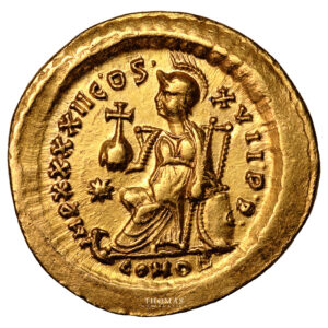 Byzantine coin- Gold - Solidus - Théodosius II - Constantinople reverse