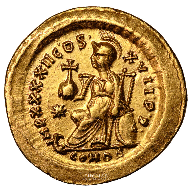Byzantine coin- Gold - Solidus - Théodosius II - Constantinople reverse