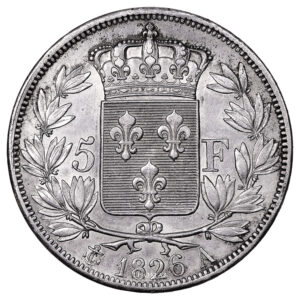 Monnaie France - Charles X - 5 Francs - 1826 A Paris-Revers
