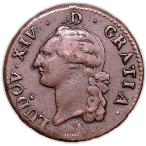 Monnaie France Fautée - Louis XVI - Sol Fauté Louis XIV - 1791 R Orléans-Avers