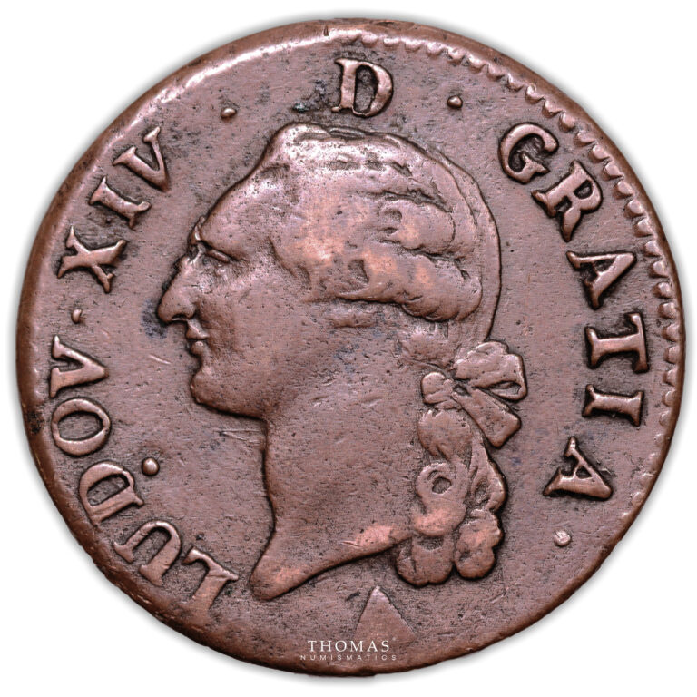 Monnaie France Fautée - Louis XVI - Sol Fauté Louis XIV - 1791 R Orléans-Avers