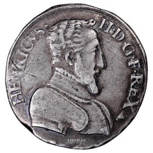 Monnaie France - Henri II - Teston à la Tête Nue - 1552 C Saint-Lô-Avers