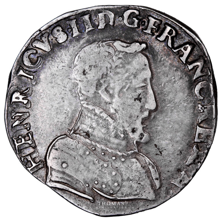 Monnaie France - Henri II - Teston à la Tête Nue - 1558 D Lyon - Type 1-Avers