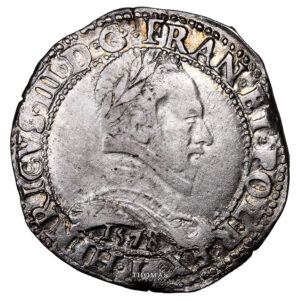 Monnaie France - Henri III - Franc à col Plat - 1578 L Bayonne-Avers