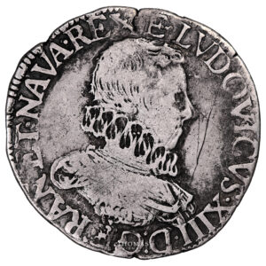 Monnaie France - Louis XIII - Demi Franc - 1618-7 E Tours-Avers