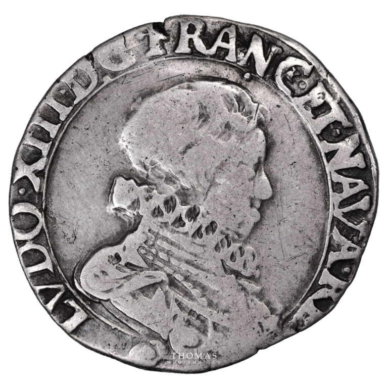 Monnaie France - Louis XIII - Demi Franc tête nue - 1615 S Troyes-Avers