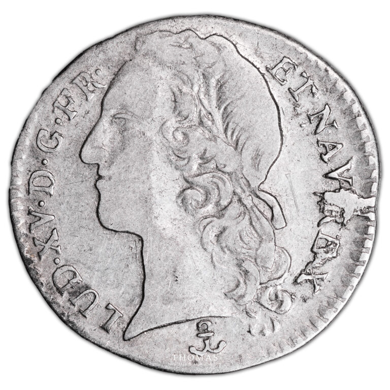 Monnaie France - Louis XV - 1:10 Écu au bandeau - 1747 P Dijon-Avers