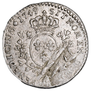 Monnaie France - Louis XV - 1:10 Écu au bandeau - 1749 M Toulouse-Revers