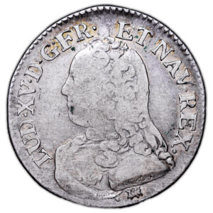 Monnaie France - Louis XV - 1:5 Écu aux branches d'olivier - 1727 H La Rochelle-Avers