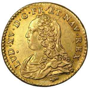 Monnaie France - Louis XV - Demi Louis d'or aux Lunettes - 1730 A Paris-Avers
