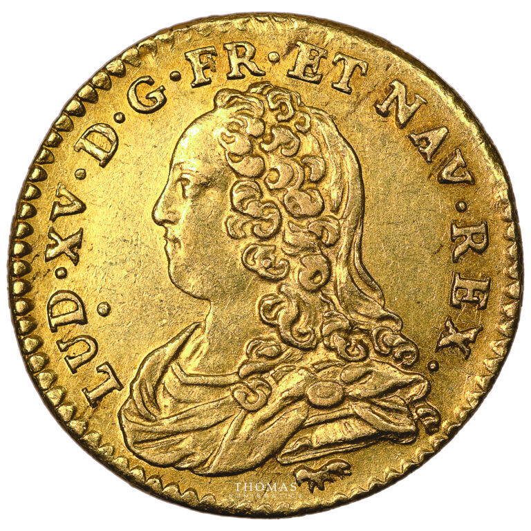 Monnaie France - Louis XV - Demi Louis d'or aux Lunettes - 1730 A Paris-Avers