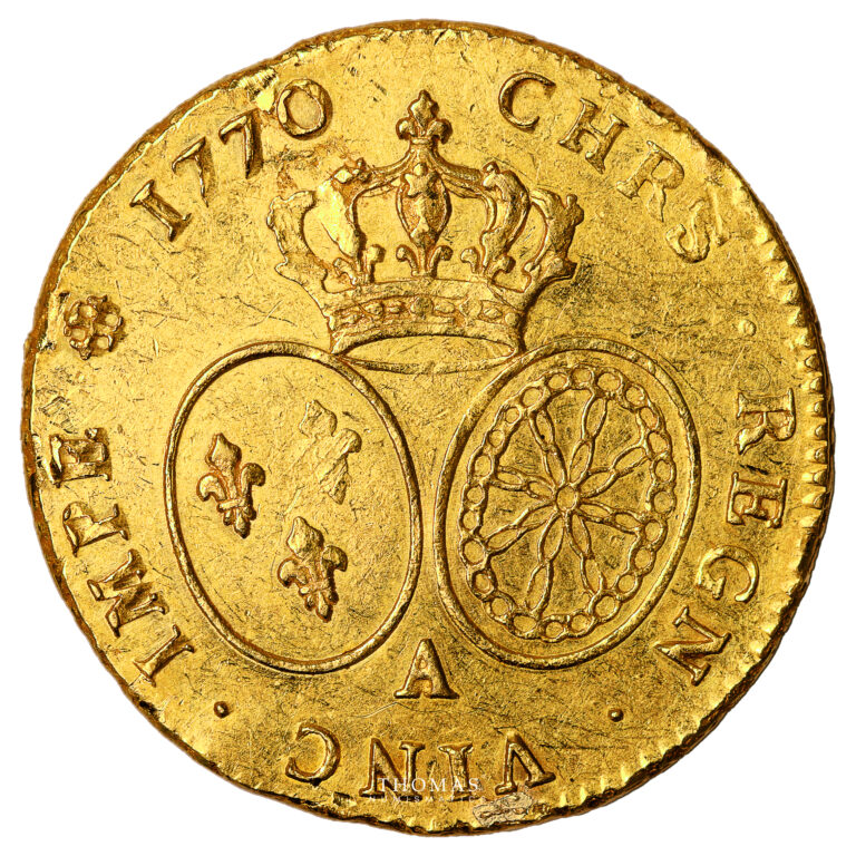 Coin France - Louis XV - Gold - Double Louis d'or au Bandeau - 1770 A Paris reverse
